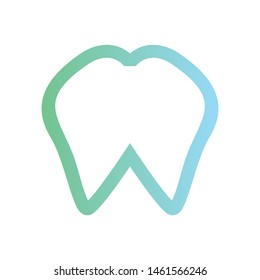 line art tooth design vector