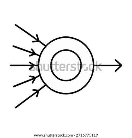 Line art tor a neural network node