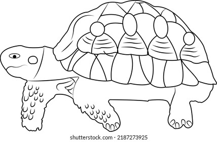 Line Art Tortoise Design Vector Stock Vector (Royalty Free) 2187273925 ...