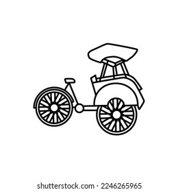 diseño vectorial de transporte de arte de línea