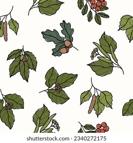 Line art tree branches background
