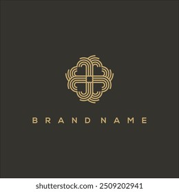 line art tree love ornament logo vector