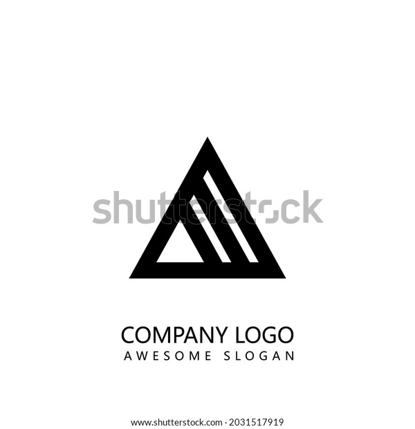 Line Art Triangle Logo Art Stock Vector (Royalty Free) 2031517919 ...