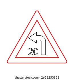 El arte lineal del giro triangular con velocidad de asesoramiento