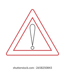 El arte de la línea del signo de advertencia del triángulo