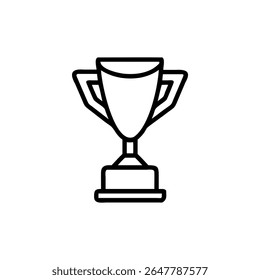 Line art of a trophy cup on a background award winner