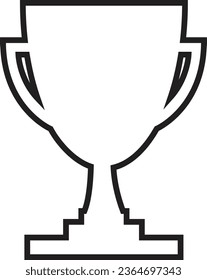 Line art of a Trophy. Simple icon vector art