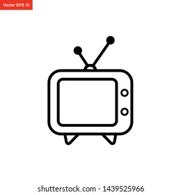 LINE ART TV ICON VECTOR DESIGN