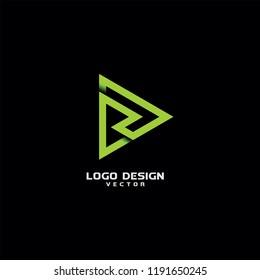 Line Art Typography R Letter Logo Design