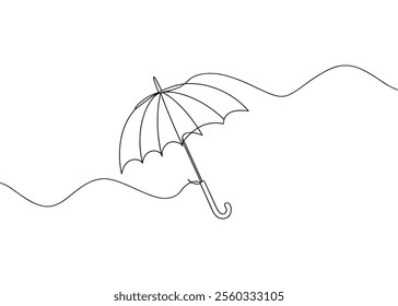  Line Art of an Umbrella vector art