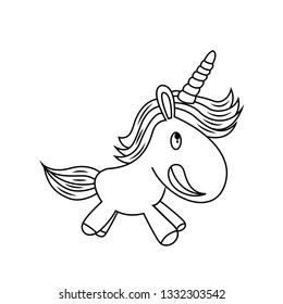 line art, Unicorn expressions are running