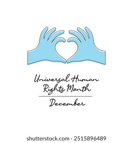 line art of Universal Human Rights Month good for Universal Human Rights Month celebrate. line art.