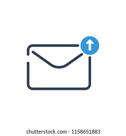 Line Art. Upload Mail and message.