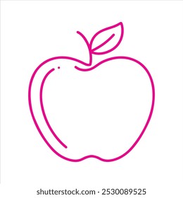 Vetor Line Art Imagem Apple em fundo branco