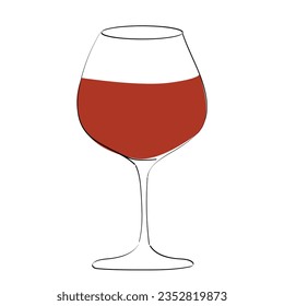Line art of vector bar glasses. 