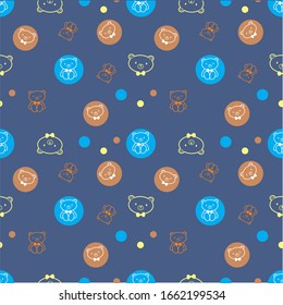 line art vector of bear for background, textile, etc