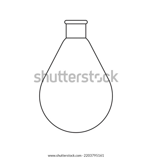 Line Art Vector Boiling Flask Stock Vector (Royalty Free) 2203795161