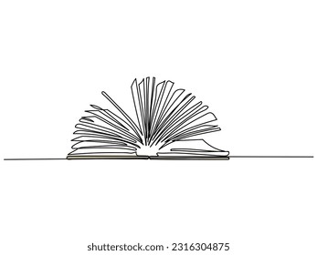 Line art vector of book. Books minimal art.