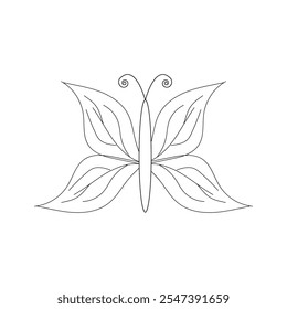 a  line art vector butterfly