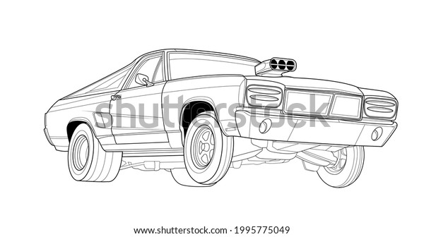 Line Art Vector Car Concept Design Stock Vector (Royalty Free ...