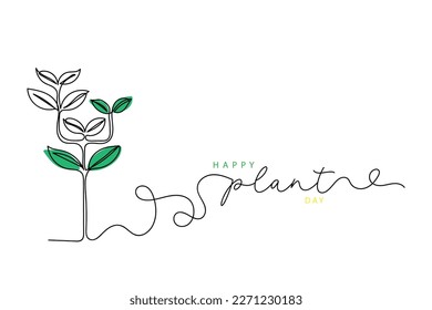 Line art vector of care for planet earth. Love for mother earth. Support and encourage plantation, forestation and reforestation. Combat Climate change and go green.