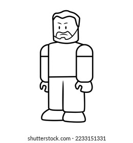 personajes vectores de arte de línea para caricatura de Rainbow