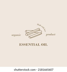 Line art vector cinnamon sticks illustration