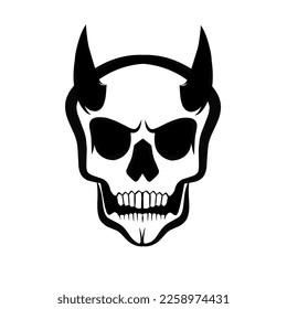Line art vector design skull illustration for your project
