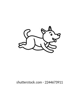 vector de arte de línea para animales de perro