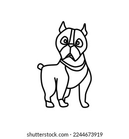 line art vector for dog animals
