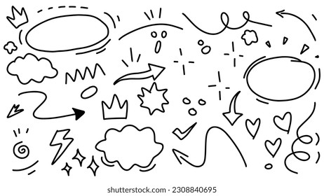 line art vector doodle hand drawn