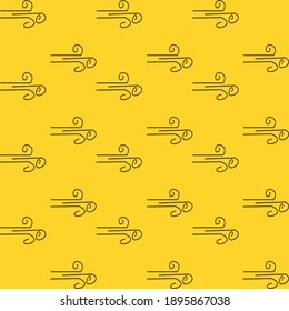 Line art vector doodle of the wind. Light yellow background. Fit for your nature content cover, background, flyer, banner, poster, catalog, book cover, etc.