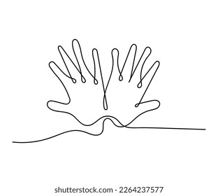 line art vector of hands. 