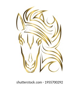 Line art vector of horse head. Suitable for use as decoration or logo.
