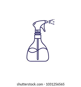 Line Art Vector Icon. Cleaning items. Spray