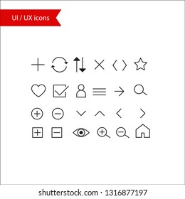 Line art vector icons