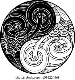 Line Art vector illustration design for pattern, tattoo, bag, cover, wall decoration, t-shirt and poster.