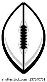 Line art vector illustration of a football.