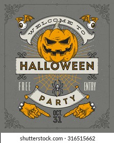 Line art vector illustration for Halloween party