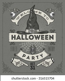 Line art vector illustration for Halloween party