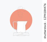 line art vector illustration milk pot on a gas stove. isolated white background. Vector illustration design for t-shirt graphics, posters, guidelines and other uses