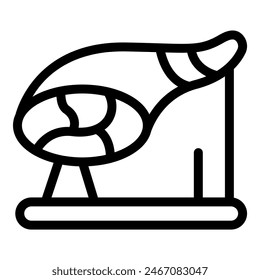 Line art vector illustration of a sleek telescope design, perfect for educational and scientific themes