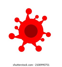 Line art vector ilustration icon omicron covid 19