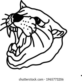 imagen vectorial de arte de línea del pantano de tatuaje tradicional