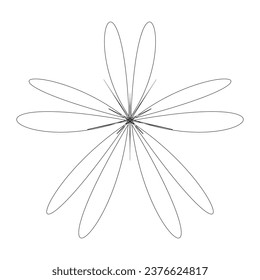 Line art vector isolated element in white background