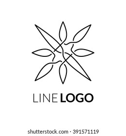 Line art vector logo icon concept for design.