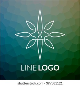 Line art vector logo icon concept for design.