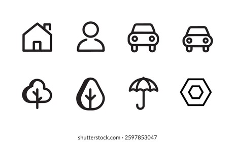 Line art vector mega icon design white background