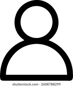 line art vector Minimalist Profile Symbol on a white background