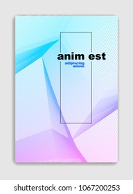 Line art vector minimalistic modern brochure design, cover template, geometric halftone gradient. For Banners, Placards, Posters, Flyers. Perfect and unlike, pattern texture.
